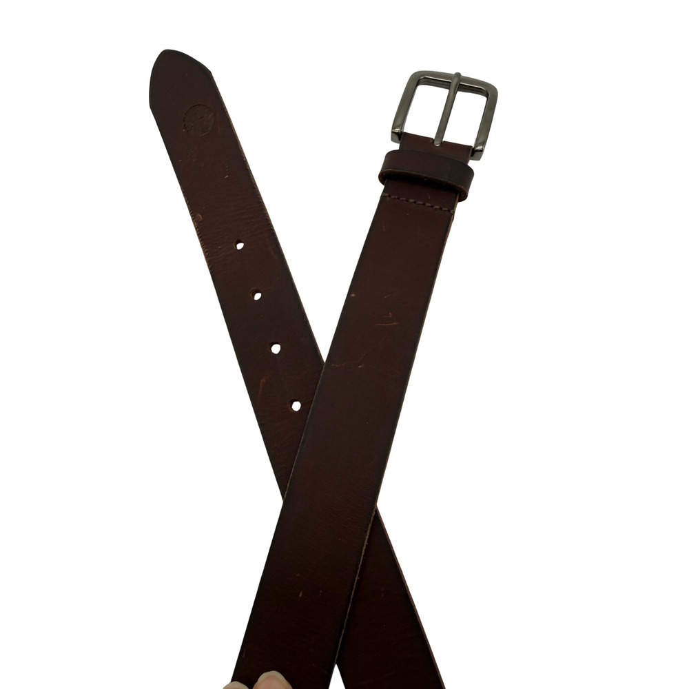 Timberland Leather Belt Mens 40 Brown Genuine Leather Classic Buckle